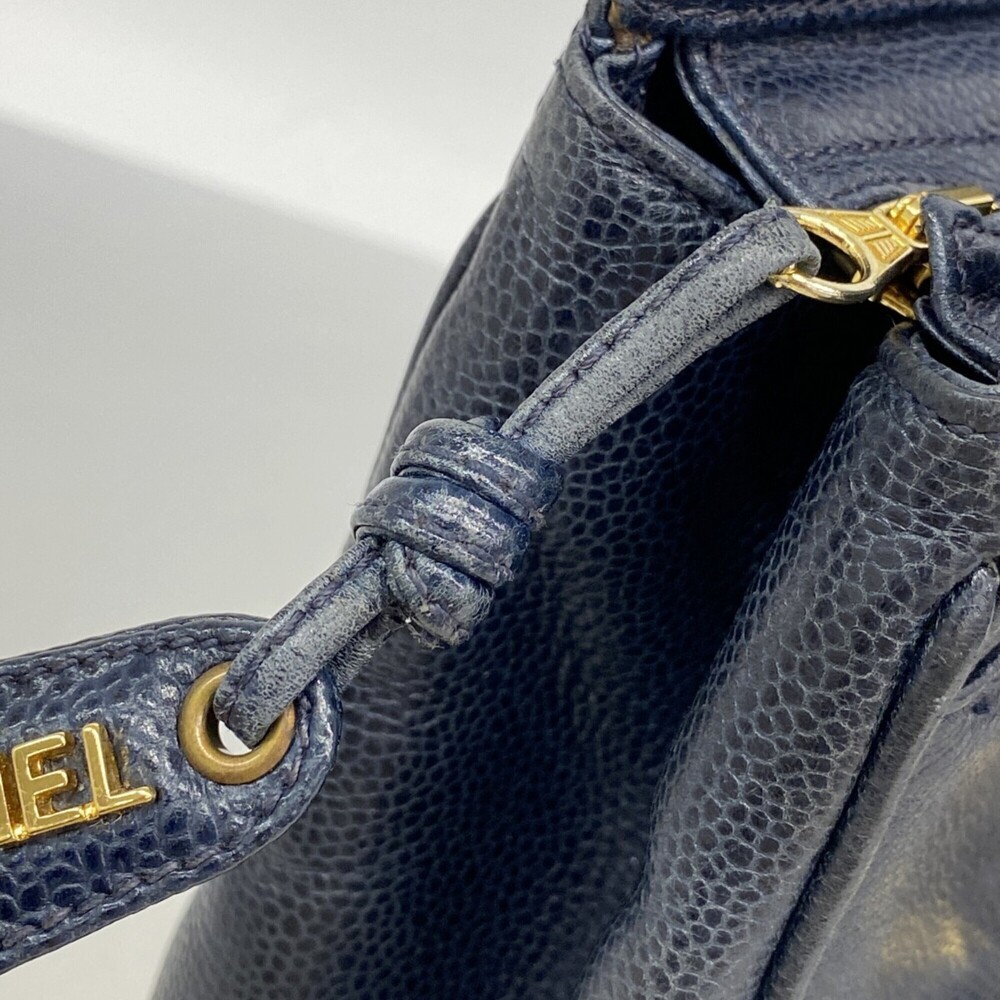 CHANEL Blue Caviar Leather Tote Bag - Picture 10 of 11